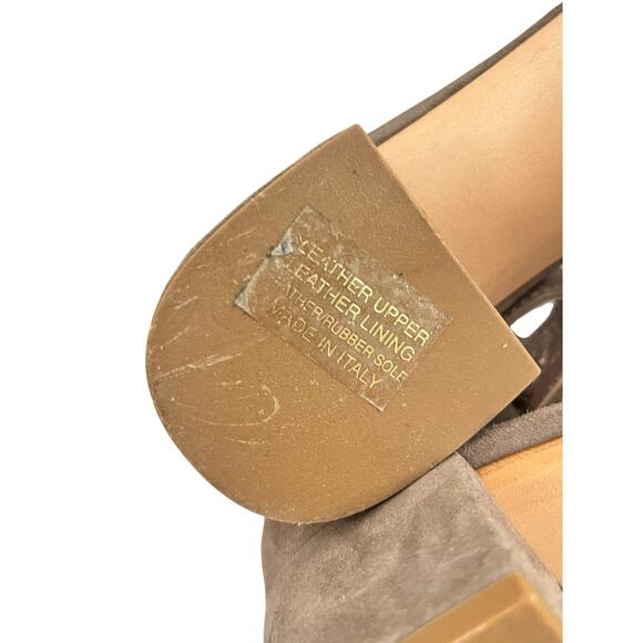 AGL Mary Kate Block Heel Sandals •36.5/ 6.5• Attilio Giusti Leombruni Suede $395 - Picture 9 of 11